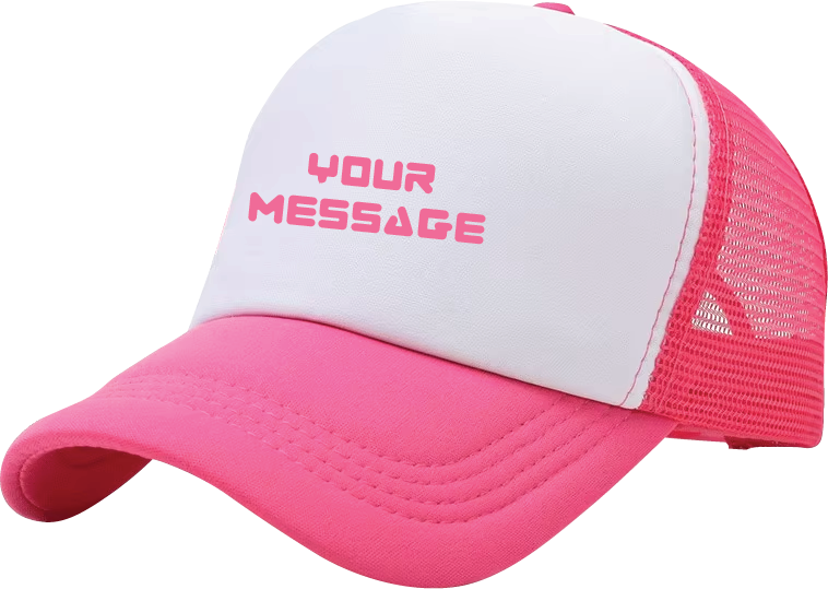branded hot pink white tracker